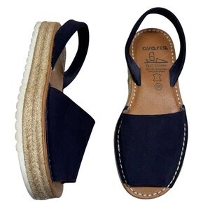 Avarca by C. Ortuno sling back open toe avarcan suede leather sandals shoes 38 7